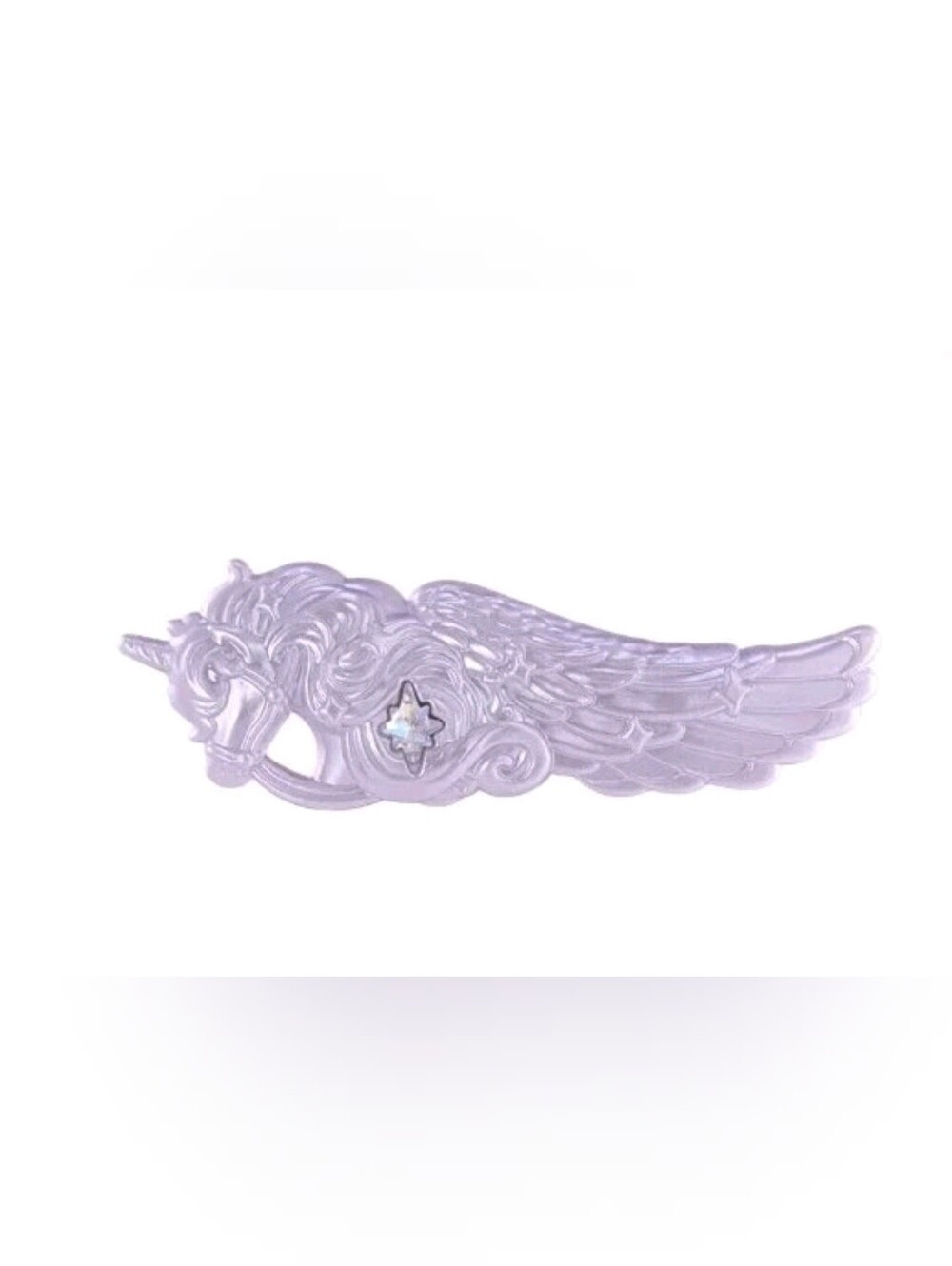 Flower Knows Knight Unicorn Collection 1 Pcs Hair Clip Purple Crystal. New